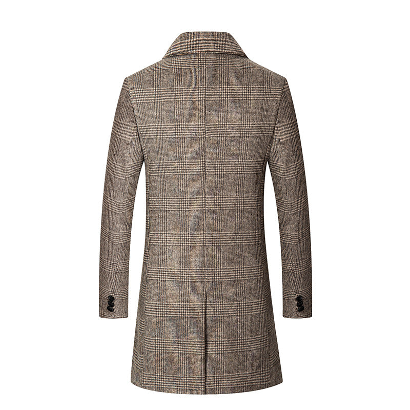 Men's Glencheck Coat with Quilted Thermal Lining Mune Fashion