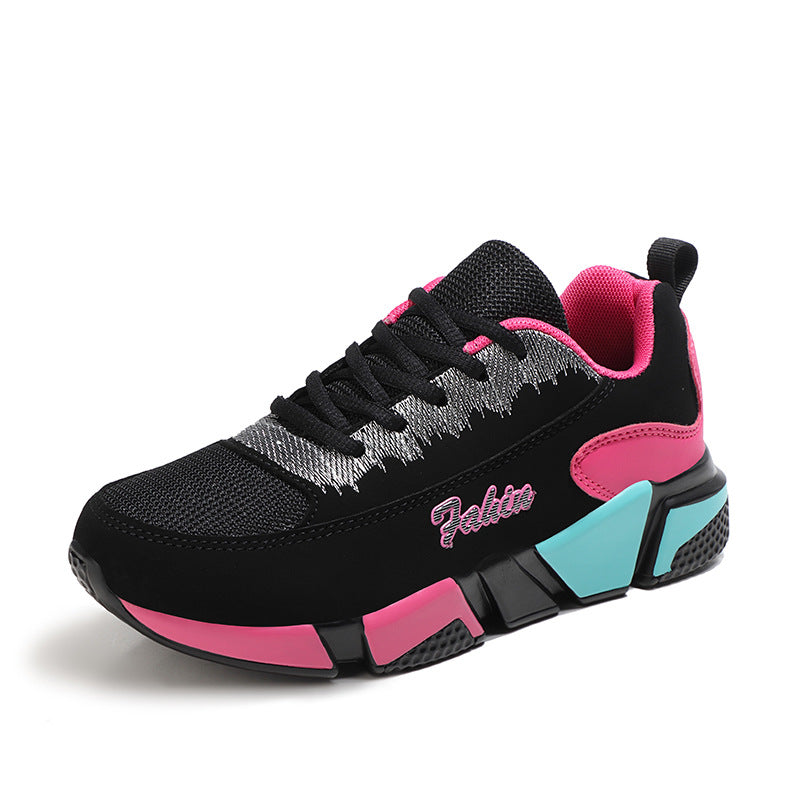 Women nan sporty platform sneakers with shock-absorbing block sole, padded comfort insole and mesh inserts Mune Fashion