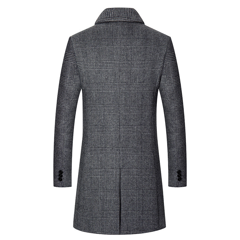 Men's Glencheck Coat with Quilted Thermal Lining Mune Fashion