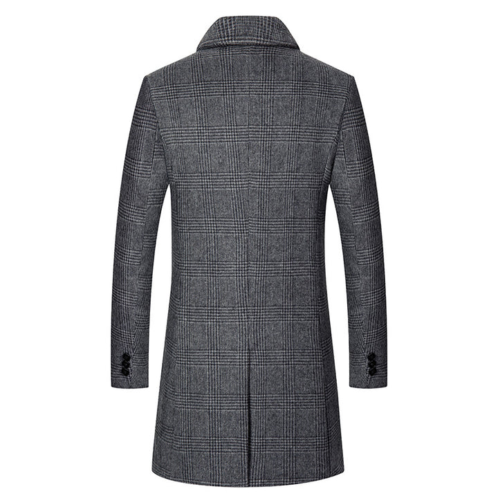 Men's Glencheck Coat with Quilted Thermal Lining Mune Fashion