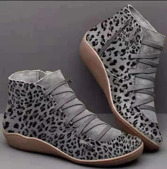 Women's ankle-high soft leather sneaker boots with side zipper, elastic decorative lacing, and ergonomic comfort sole Mune Fashion