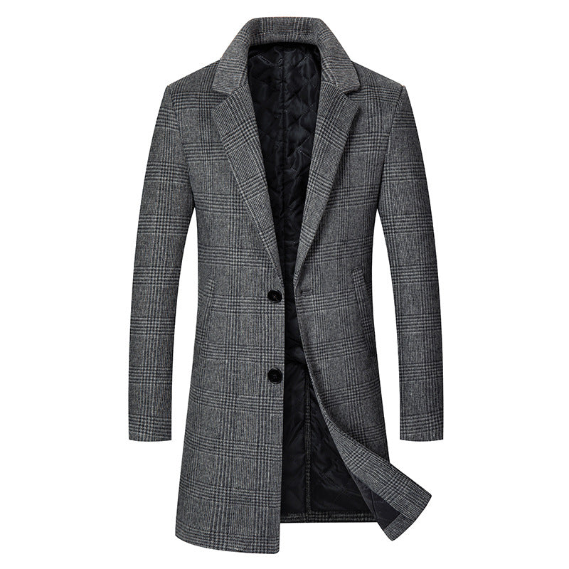 Men's Glencheck Coat with Quilted Thermal Lining Mune Fashion