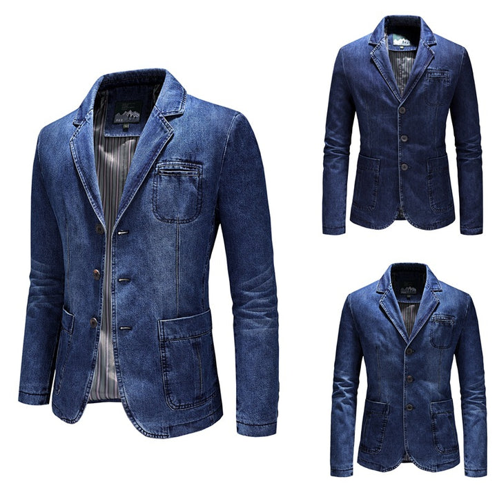Men's Elegant Denim Blazer Mune Fashion