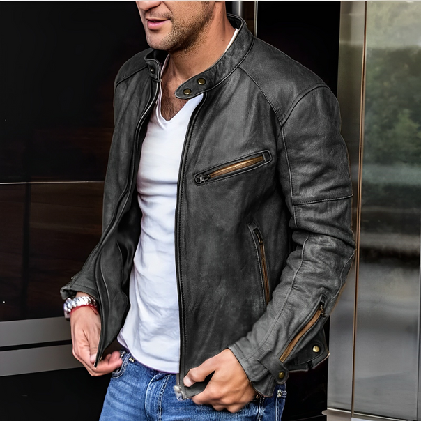 Mune | Elegant Leather Jacket for Men