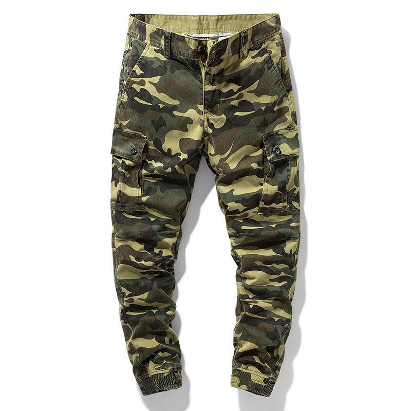 Herren Camouflage‑Cargo‑Jogger mit verstärkten Kniepartien und elastischem Knöchelabschluss Mune Fashion