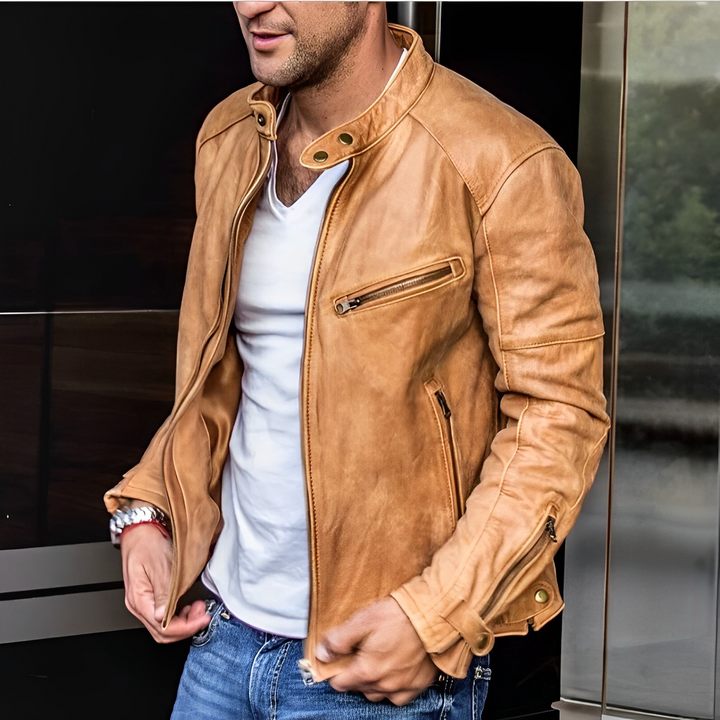Mune | Elegant Leather Jacket for Men