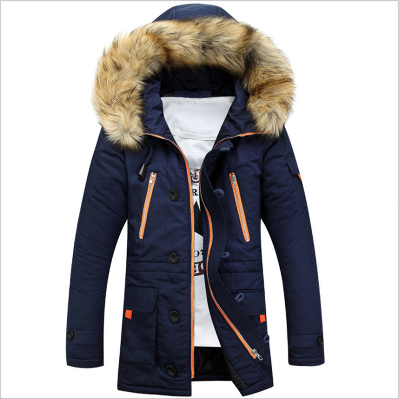 Men's winter parka with removable hood and faux fur trim Mune Fashion