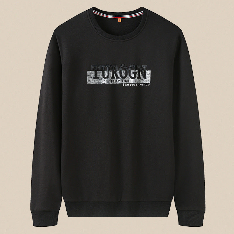 Men's sweatshirt with round neck, logo print, and ribbed cuffs Mune Fashion
