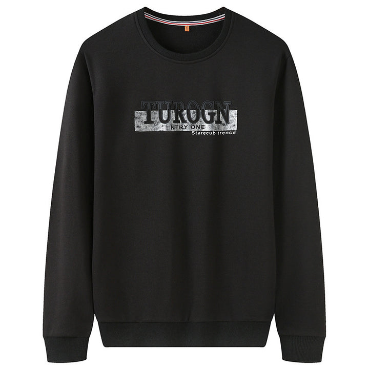 Men's sweatshirt with round neck, logo print, and ribbed cuffs Mune Fashion