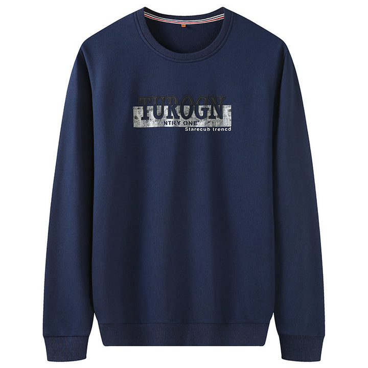 Men's sweatshirt with round neck, logo print, and ribbed cuffs Mune Fashion