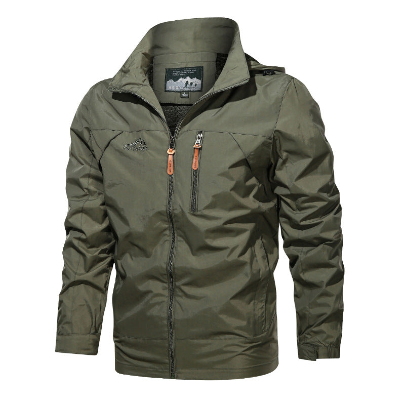 Men's Breathable Trekking Softshell Jacket with Water-Repellent Surface and Chest Zip Mune Fashion