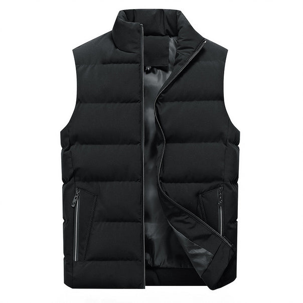 Men's Padded Quilted Vest with Thermal Insulation and Zipper Pockets Mune Fashion