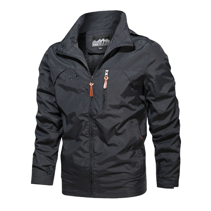 Men's Breathable Trekking Softshell Jacket with Water-Repellent Surface and Chest Zip Mune Fashion