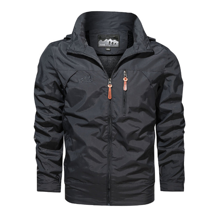 Men's Breathable Trekking Softshell Jacket with Water-Repellent Surface and Chest Zip Mune Fashion