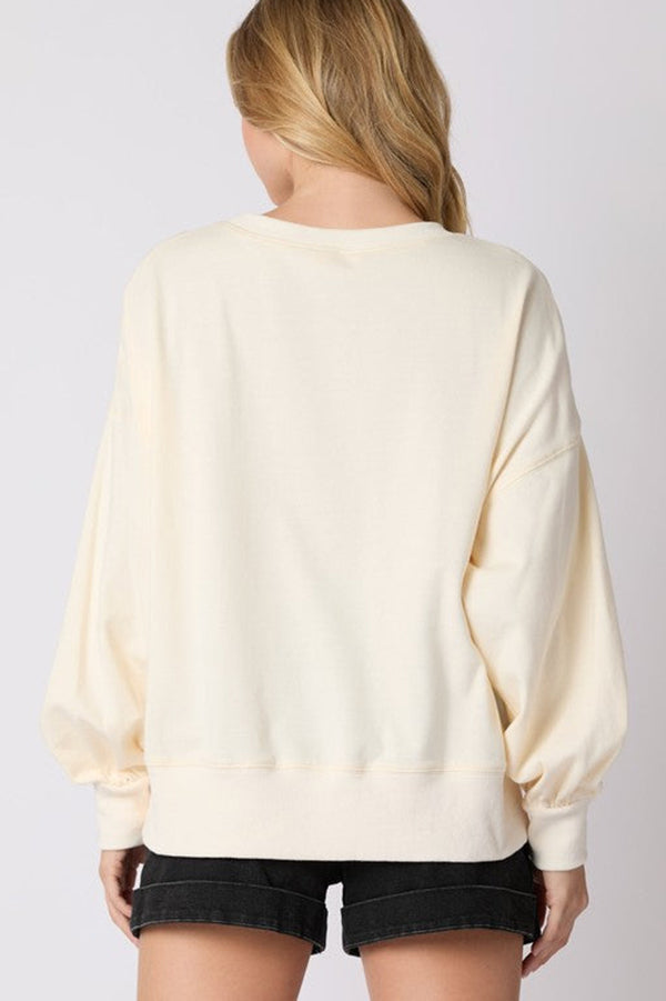 Mune | Christmas Gingerbread Man Sequin Casual Long Sleeve Sweatshirt