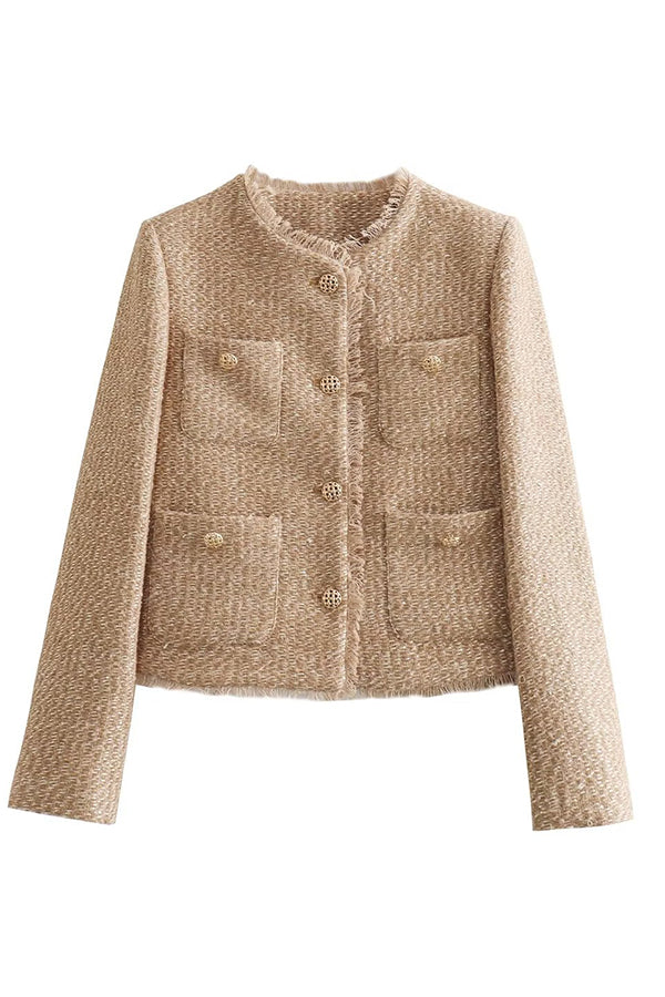 Mune | Jacket with Round Neckline and Buttons