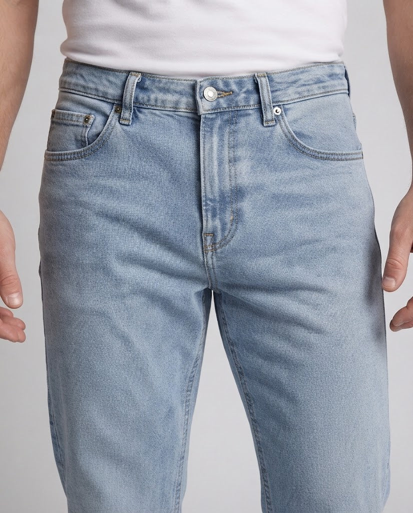 Men's Wide Straight-Leg Jeans in Baggy Look made of sturdy Denim Mune Fashion