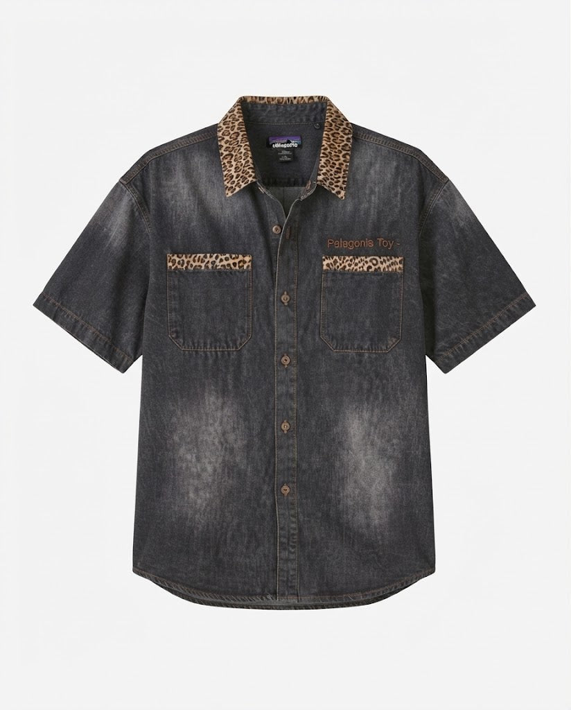 Women's Fashion Short Sleeve Denim Shirts Mune Fashion