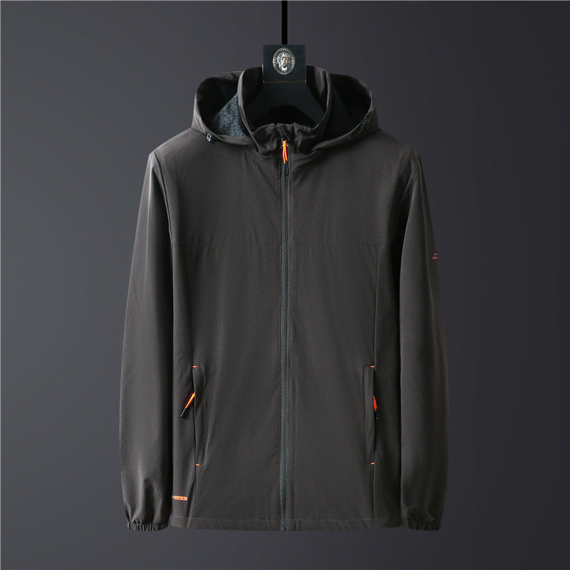 Men's ultralight breathable softshell functional jacket with hood and elastic cuffs Mune Fashion