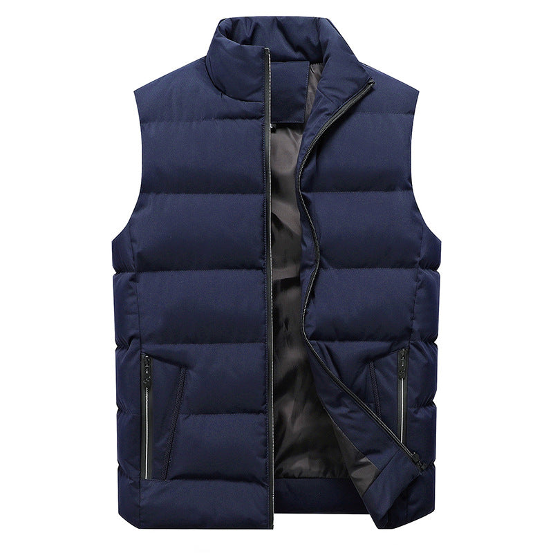 Men's Padded Quilted Vest with Thermal Insulation and Zipper Pockets Mune Fashion