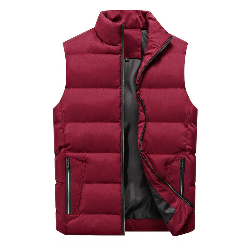Men's Padded Quilted Vest with Thermal Insulation and Zipper Pockets Mune Fashion