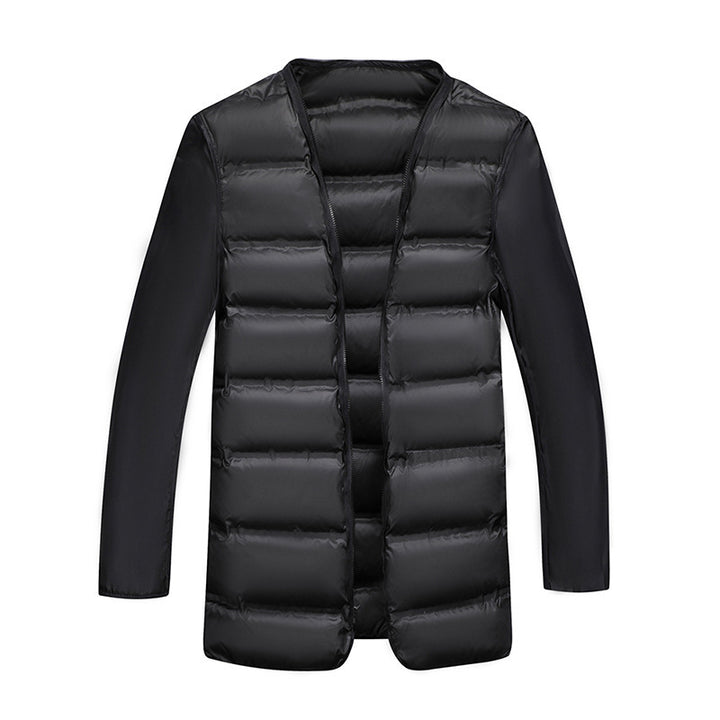 Men's wool coat with quilted thermal lining and faux fur collar Mune Fashion