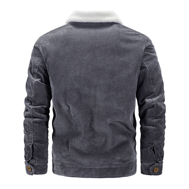 Men's Comfortable Cord Jacket with Teddy Lining Mune Fashion
