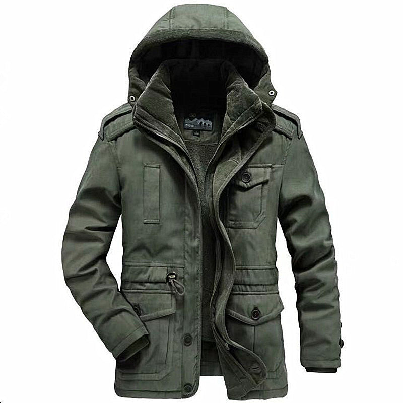 Men's winter parka with teddy lining, detachable hood, and multifunction pockets Mune Fashion