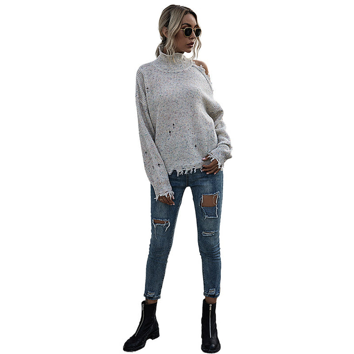 Women Casual Oversized Sweater with Fringes Mune Fashion