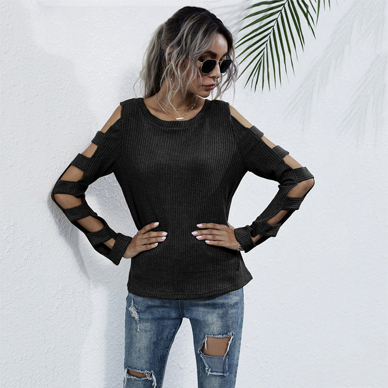 Women Comfortable Sweater with Cut-Out Details Mune Fashion