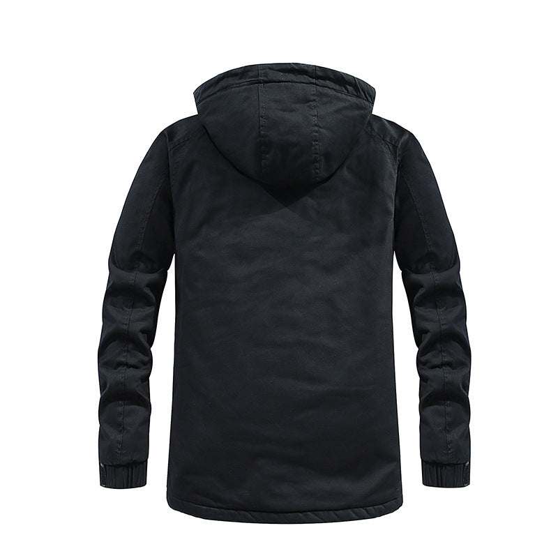 Men's padded parka with hood and soft teddy lining Mune Fashion
