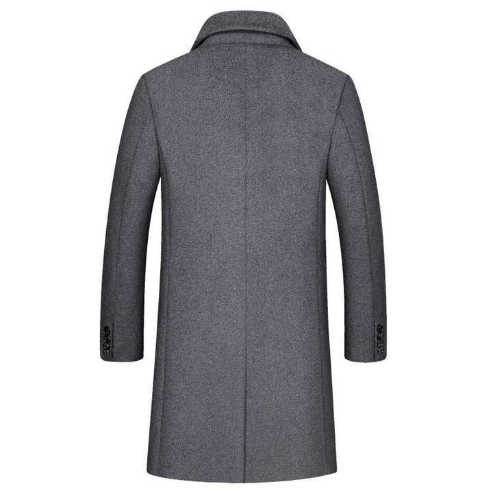 Men's classic wool blend coat with quilted thermal lining and slim silhouette Mune Fashion