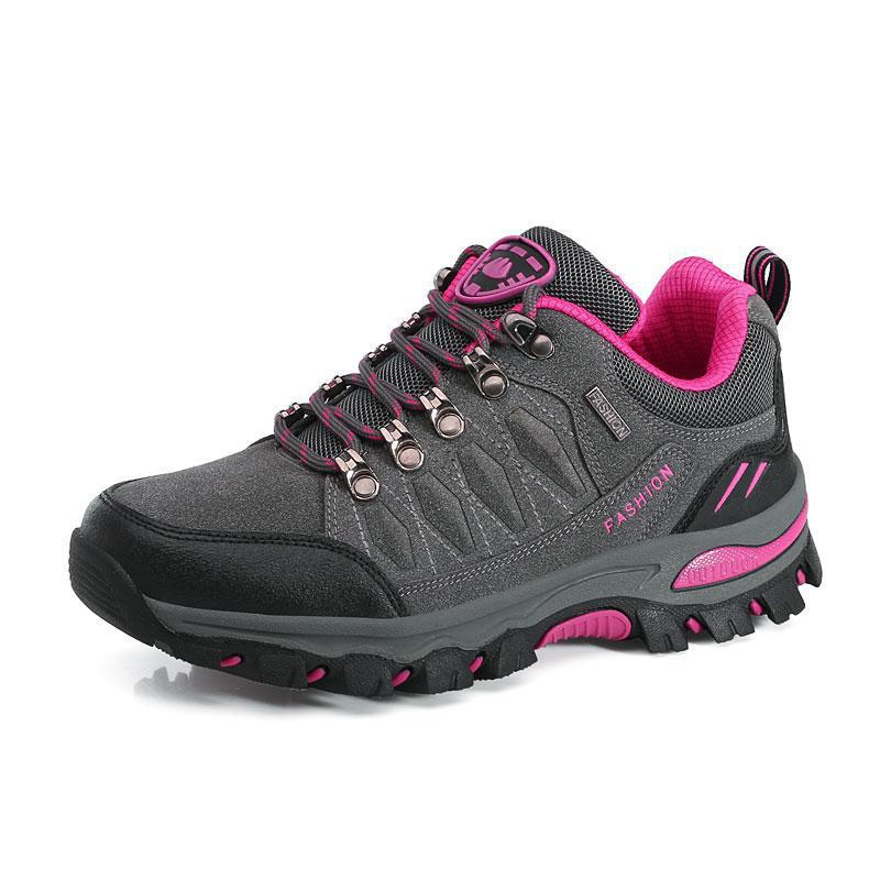 Women's breathable low-cut trekking shoe with metal eyelets, reinforced toe cap, and grippy multi-terrain sole Mune Fashion