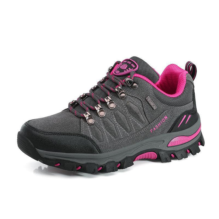 Women's breathable low-cut trekking shoe with metal eyelets, reinforced toe cap, and grippy multi-terrain sole Mune Fashion
