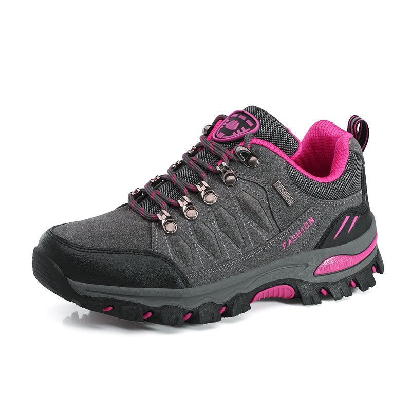Women's breathable low-cut trekking shoe with metal eyelets, reinforced toe cap, and grippy multi-terrain sole Mune Fashion