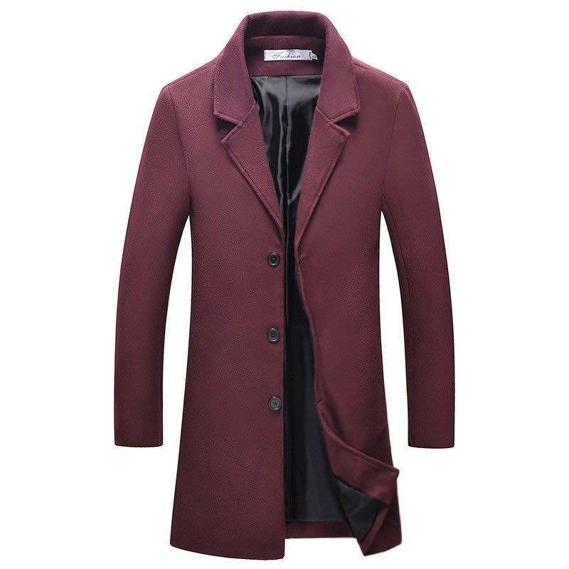 Men's slim short coat with stand-up collar and elegant button placket Mune Fashion