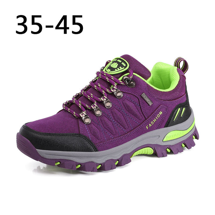 Women's breathable low-cut trekking shoe with metal eyelets, reinforced toe cap, and grippy multi-terrain sole Mune Fashion