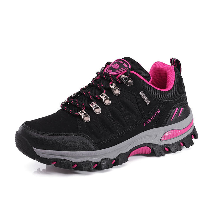 Women's breathable low-cut trekking shoe with metal eyelets, reinforced toe cap, and grippy multi-terrain sole Mune Fashion