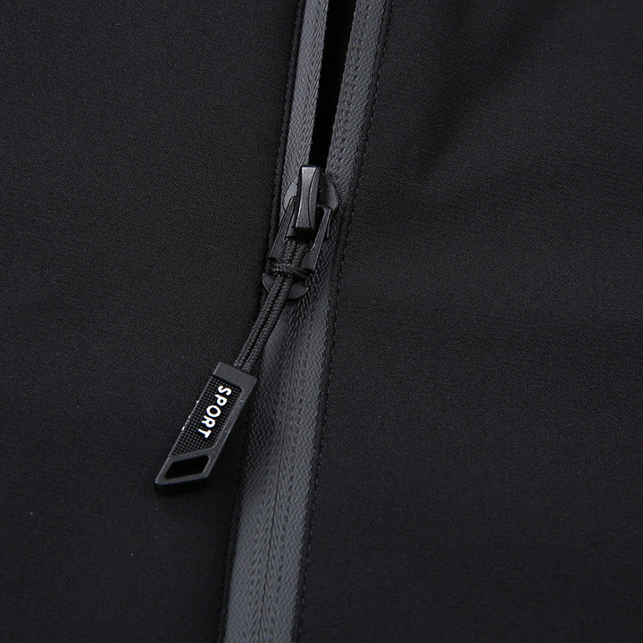 Men's Wind and Water Resistant Softshell Jacket with Hood and Light Thermal Lining Mune Fashion