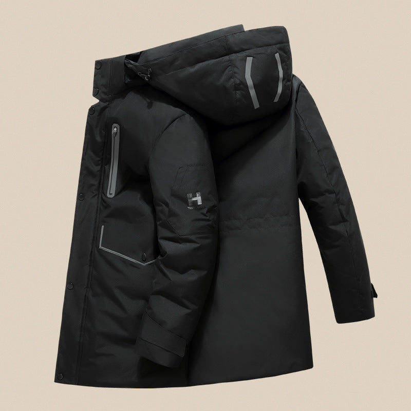 Men's Waterproof Thermal Parka with Hood and Windproof Membrane Mune Fashion