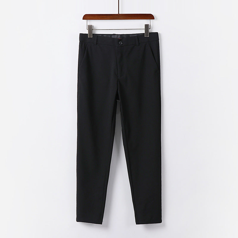 Men's Slim Chino Pants made of Stretch Cotton Blend with Slim Leg and Pleats Mune Fashion