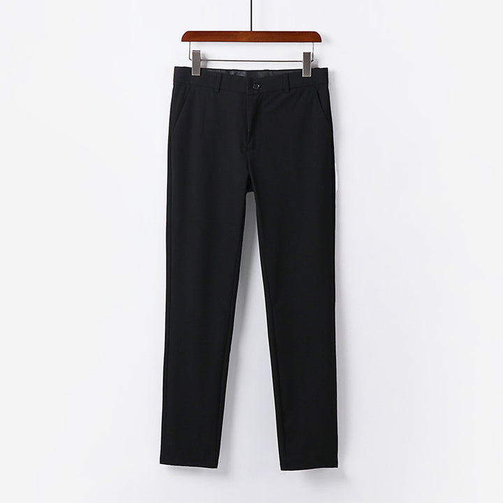 Men's Elegant Slim Fit Suit Trousers with Crease and Straight Leg Mune Fashion