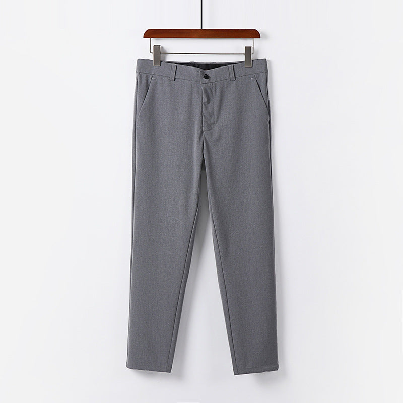 Men's Slim Chino Pants made of Stretch Cotton Blend with Slim Leg and Pleats Mune Fashion