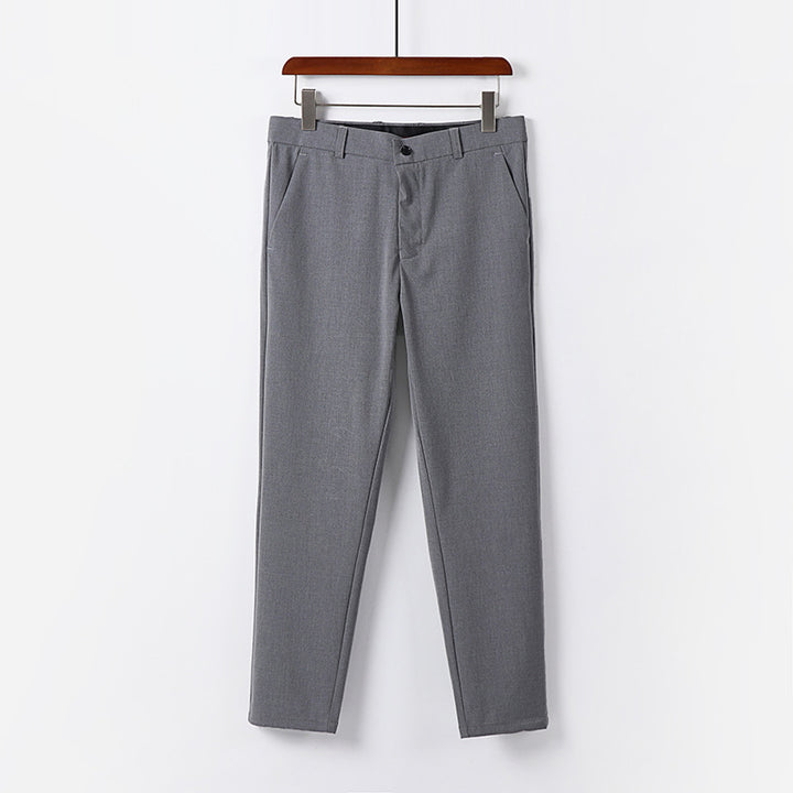 Men's Slim Chino Pants made of Stretch Cotton Blend with Slim Leg and Pleats Mune Fashion