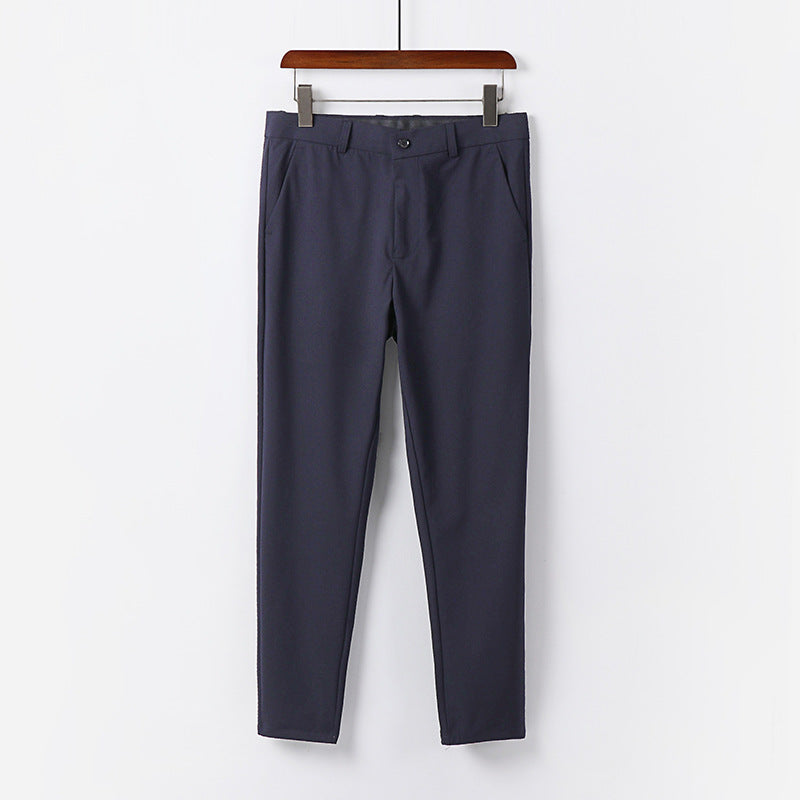 Men's Slim Chino Pants made of Stretch Cotton Blend with Slim Leg and Pleats Mune Fashion