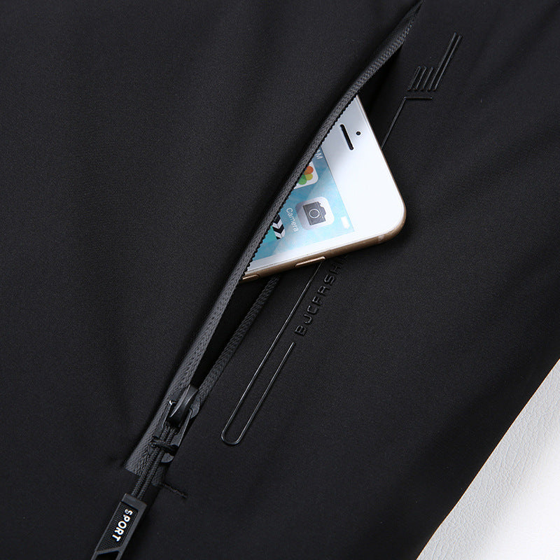 Men's Wind and Water Resistant Softshell Jacket with Hood and Light Thermal Lining Mune Fashion