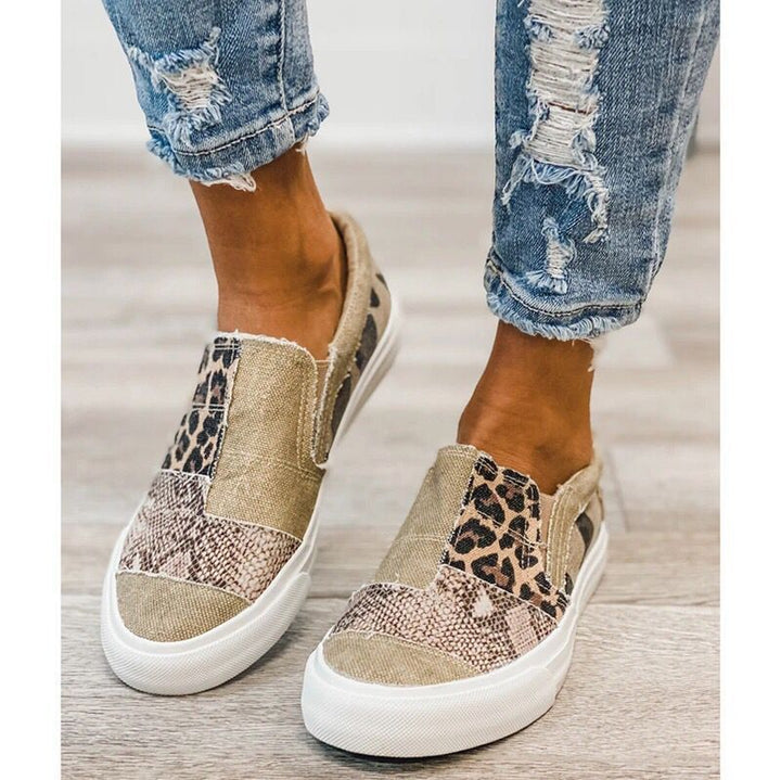 Women's fashionable Slip-On Sneakers with different animal patterns Mune Fashion