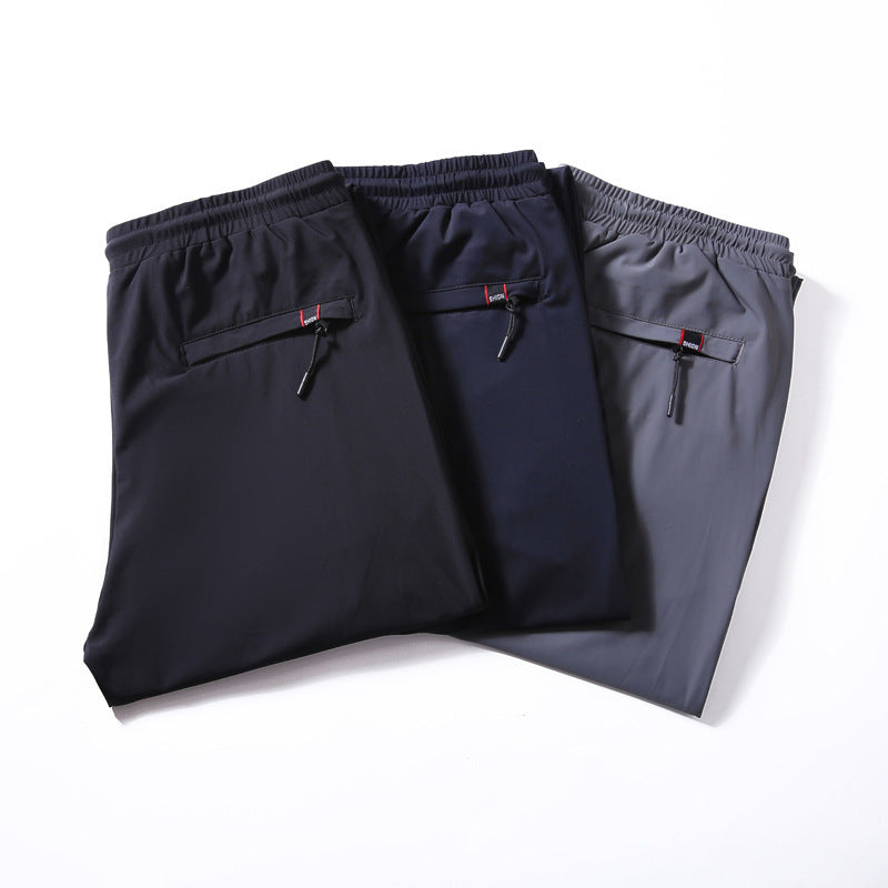 Men's Lightweight Jersey Leisure Pants with Elastic Waistband, Drawstring, and Side Pockets Mune Fashion