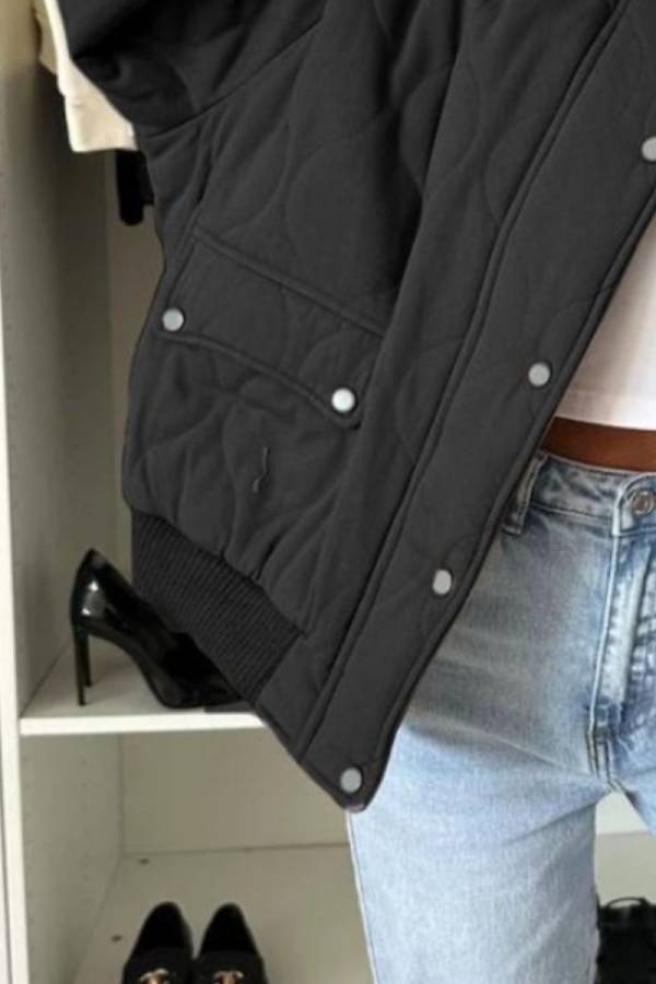 Mune | Collar Snap Down Long Sleeve Jacket