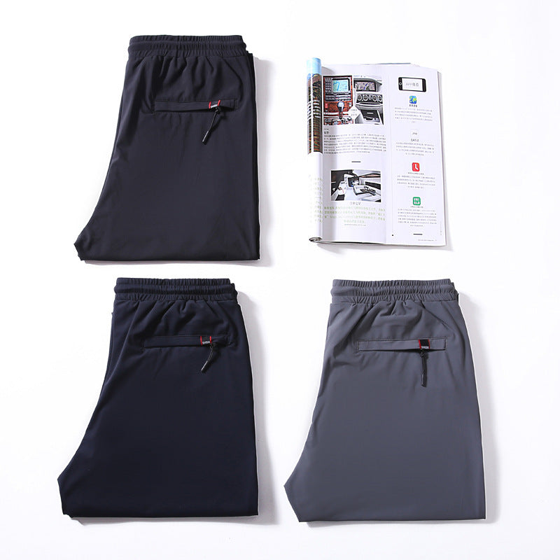 Men's Lightweight Jersey Leisure Pants with Elastic Waistband, Drawstring, and Side Pockets Mune Fashion